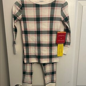 Wondershop Toddlers Plaid Pajama Set - Green, Red, and White